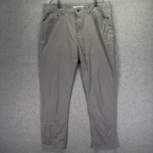 Collars & Co. Pants Mens 34x30 Gray Stretch Twill 5-Pocket Casual Preppy Read